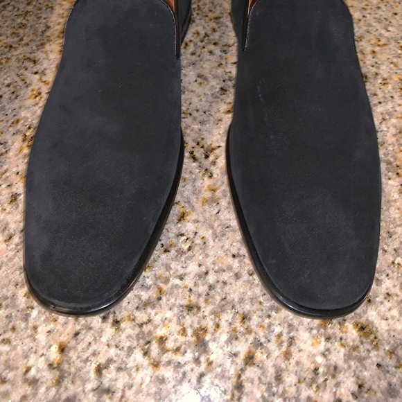 Mens dress shoes, Loafers, Black Suede Size 10 main image 4